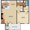 A2 Floor Plan: 1 bedroom, 1 bathroom