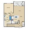 A2G Floor Plan: 1 bedroom, 1 bathroom, garage