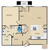 A4GA Floor Plan: 1 bedroom, 1 bathroom, garage