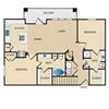 B2 Floor Plan: 2 bedroom, 2 bathroom, garage