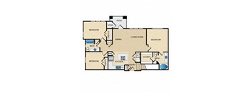 C1G Floor Plan: 3 bedroom, 2 bathroom, garageat Ovation at Lewisville Apartments, Lewisville, Texas