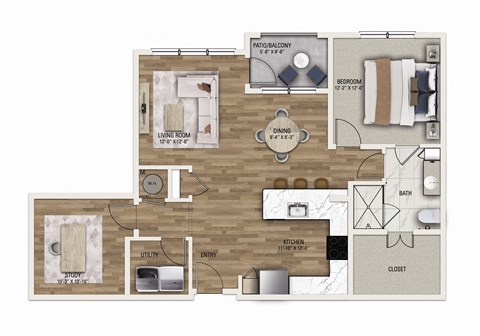 The Basie - B Floor Plan Image