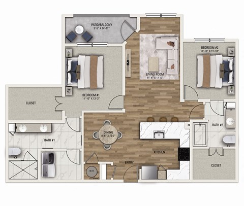 The Durham - B Floor Plan Image