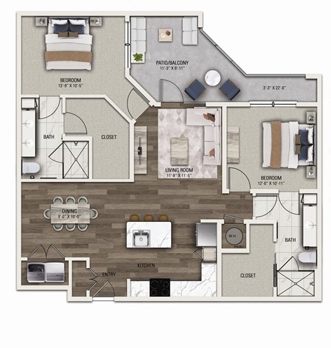 The Nelle - A Floor Plan Image