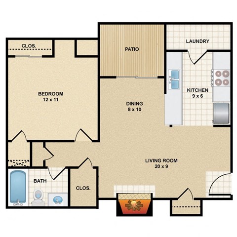 Wind River Lodge - Longhorn 1 bedroom 1 bathroom at Wind River Lodge, Kansas, 66219