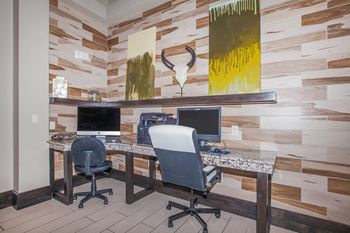 clubhouse business center at Ovation at Lewisville Apartments, Lewisville, 75067