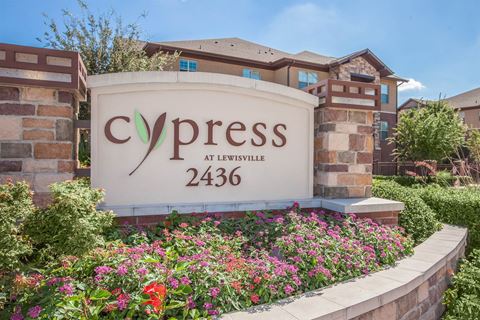 Cypress sign at Cypress at Lewisville, Lewisville, 75067