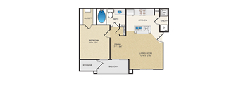 1 bedroom, 1 bathroom at The Clairborne Apartment Homes Texas , 75050