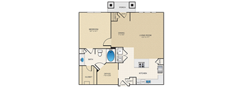 a floor plan of a two bedroom apartment