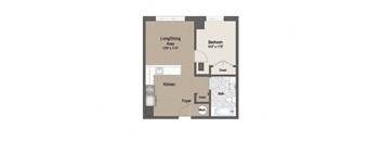 Image of the G03 Floor Plan | Terraces at Arlington View | Affordable Arlington, VA Apartments