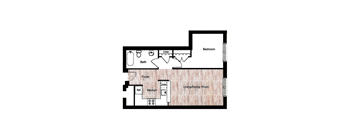 Image of Picasso Floor Plan | One Bedroom Apartment | The Jordan | Arlington Apartments