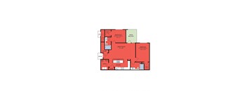 2 bedroom 2 bathroom garden apartment