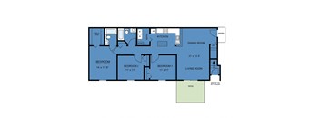 3 bedroom 2 bath apartment