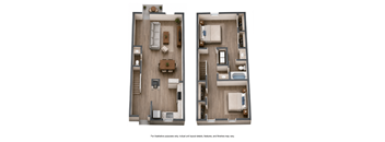 2 bedroom, 1 and a half bathroom townhome for rent in Savannah GA