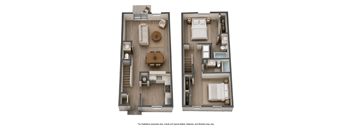 2 Bedroom, 2.5 Bathroom Townhome for rent at Fords Pointe
