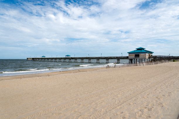 Buckroe Beach located next to Mill Creek Landing in Hampton, VA