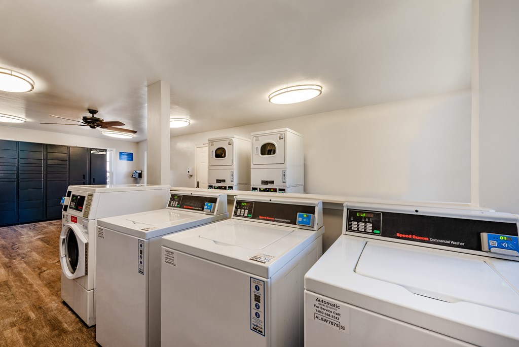 Bright, Clean Laundry Space with Convenient Wash & Fold Access