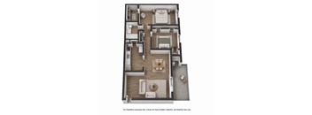 2 Bedroom 1 bathroom apartment at The Palms in Malibu neighborhood of Virginia Beach