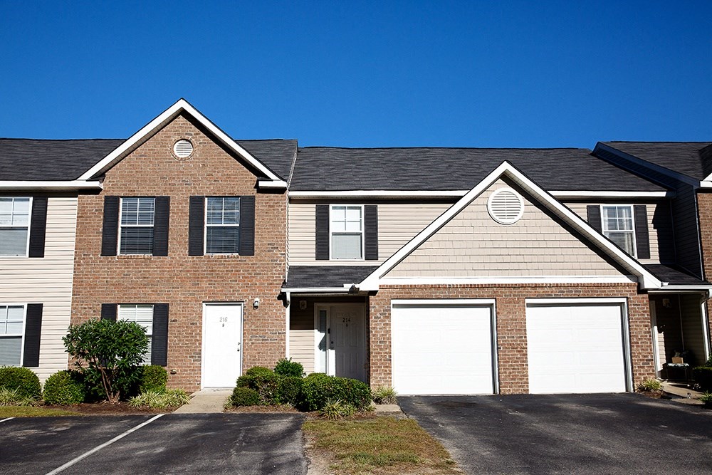 Townhomes with attached garages