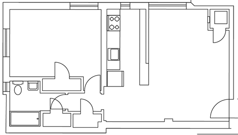 floor plan of the apartment