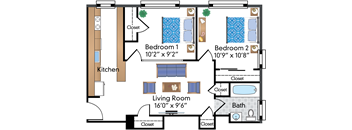 Renovated 2 Bedroom 01 Tier