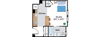 Renovated Studio 02A Tier