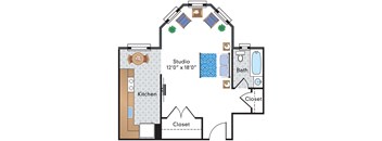 Renovated Studio 14 Tier