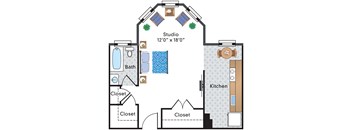 Renovated Studio 18 Tier