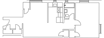 a floor plan of a small apartment