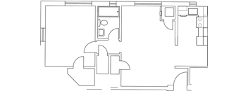 a floor plan of a small apartment