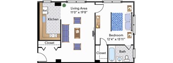 Renovated 1 Bedroom 01 Tier