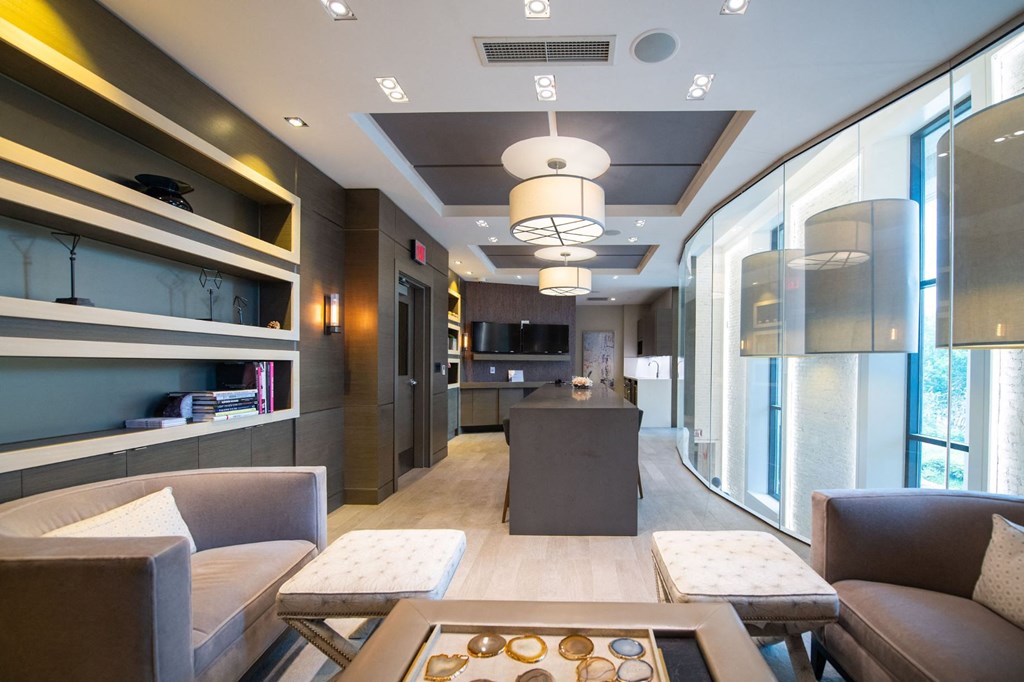 a living room and kitchen in a hotel room