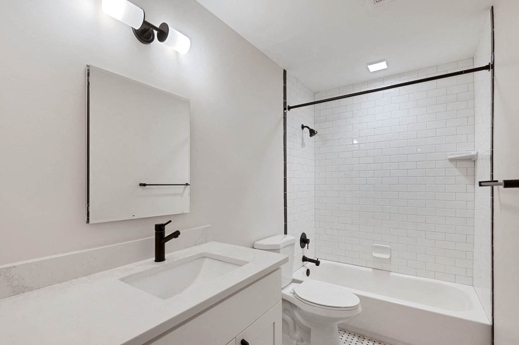 a bathroom with a sink and a toilet and a shower