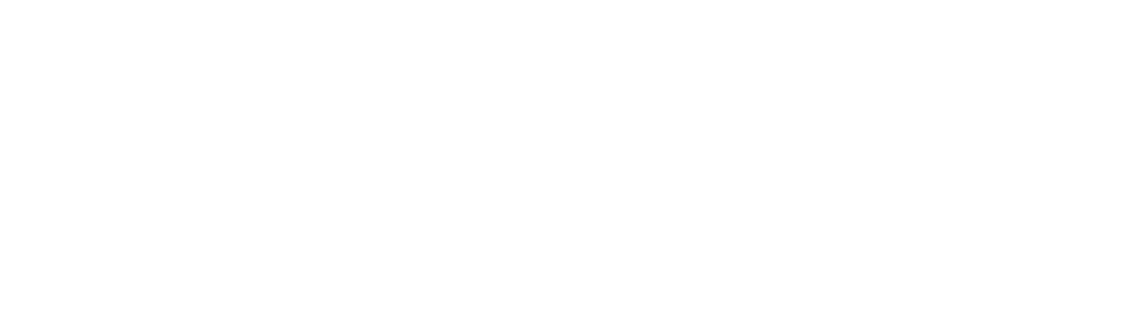 the logo for the creekwood apts in white font on a black background