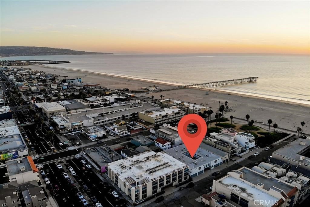 a map pinpointing the location of a beach in a city