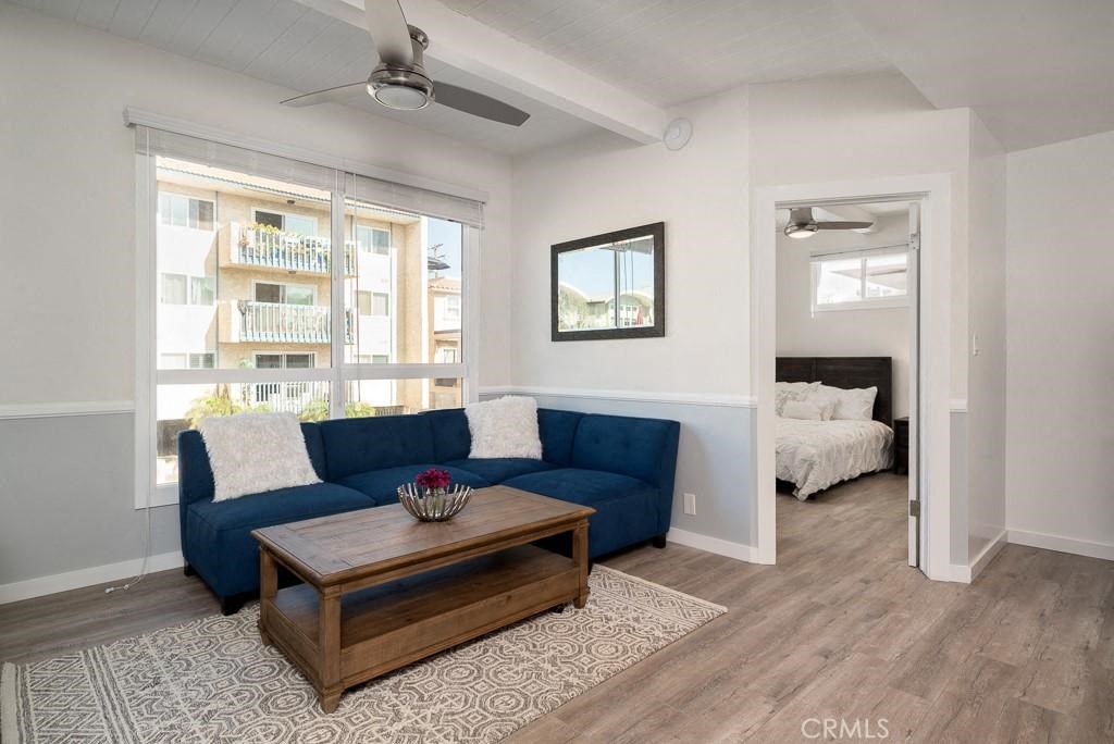 a living room with a couch and a coffee table