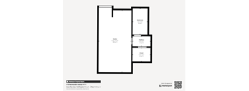 A floor plan of an apartment at 418 Normandie Avenue #111.