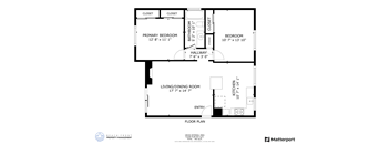 2 Bed 1 Bath Plan A