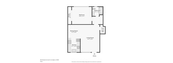 A floor plan of a 400 S Maryland Apt showing the layout of the rooms.