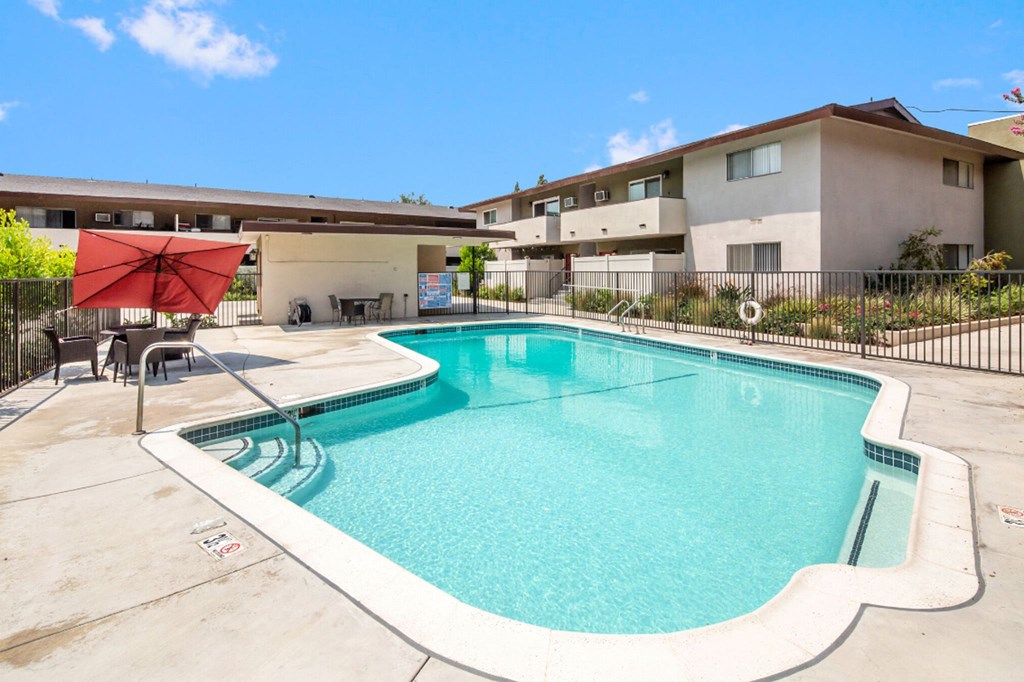 the swimming pool at our apartments