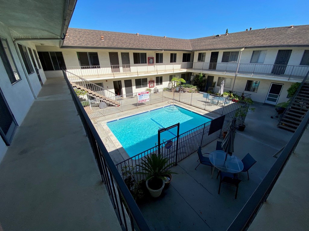 a view of the pool at the crossings at camelback inn and apartments