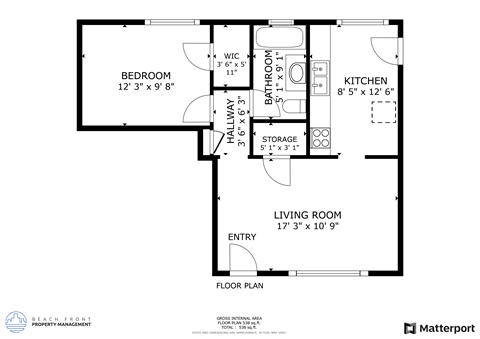 a floor plan of a house with a bedroom and a living room