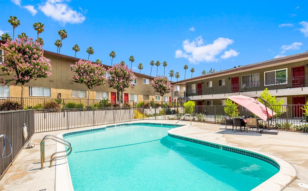 the swimming pool at our apartments