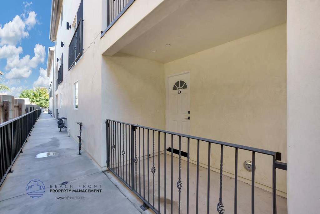 the building entrance to the building with a gate