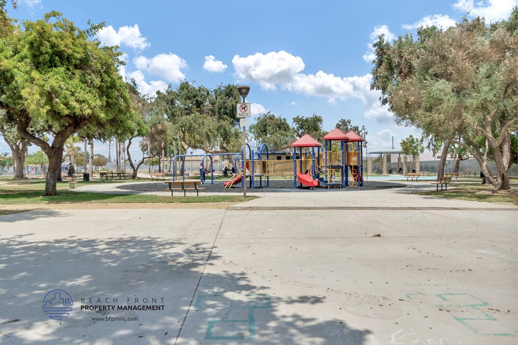 a playground in the middle of a park
