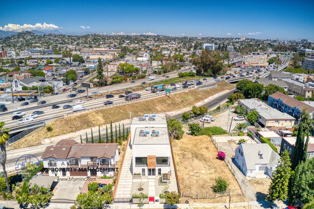 an aerial view of the city of culver city