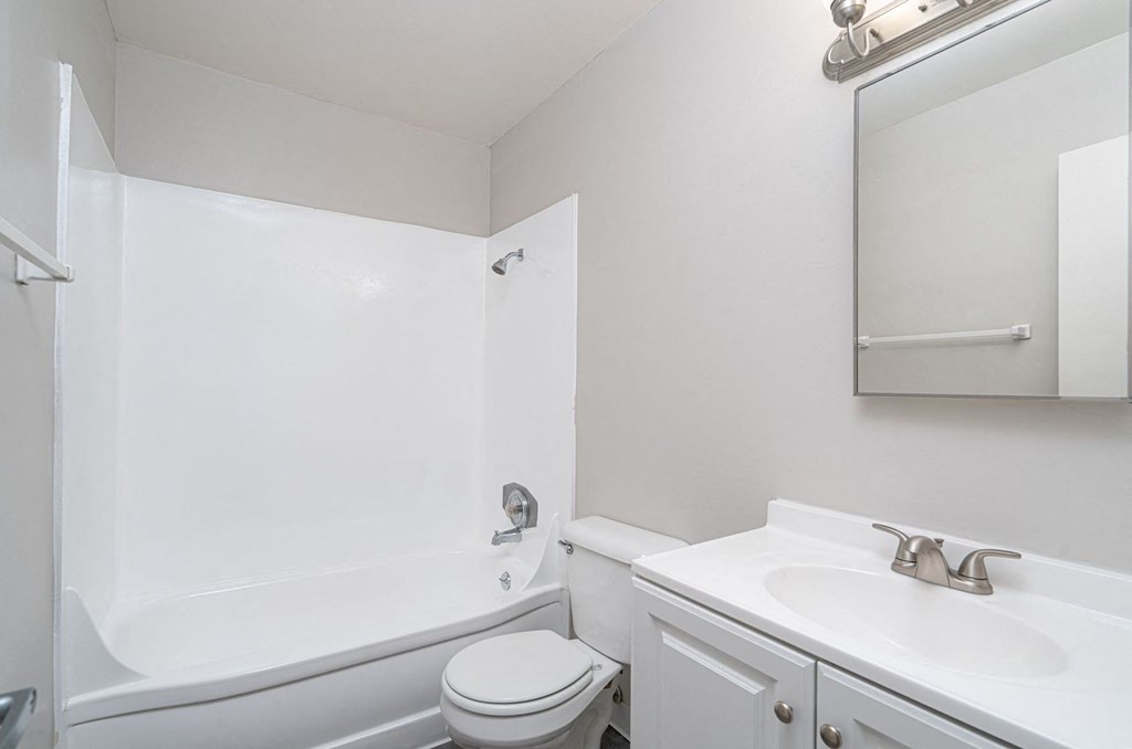 bathroom sink, shower and bathtub