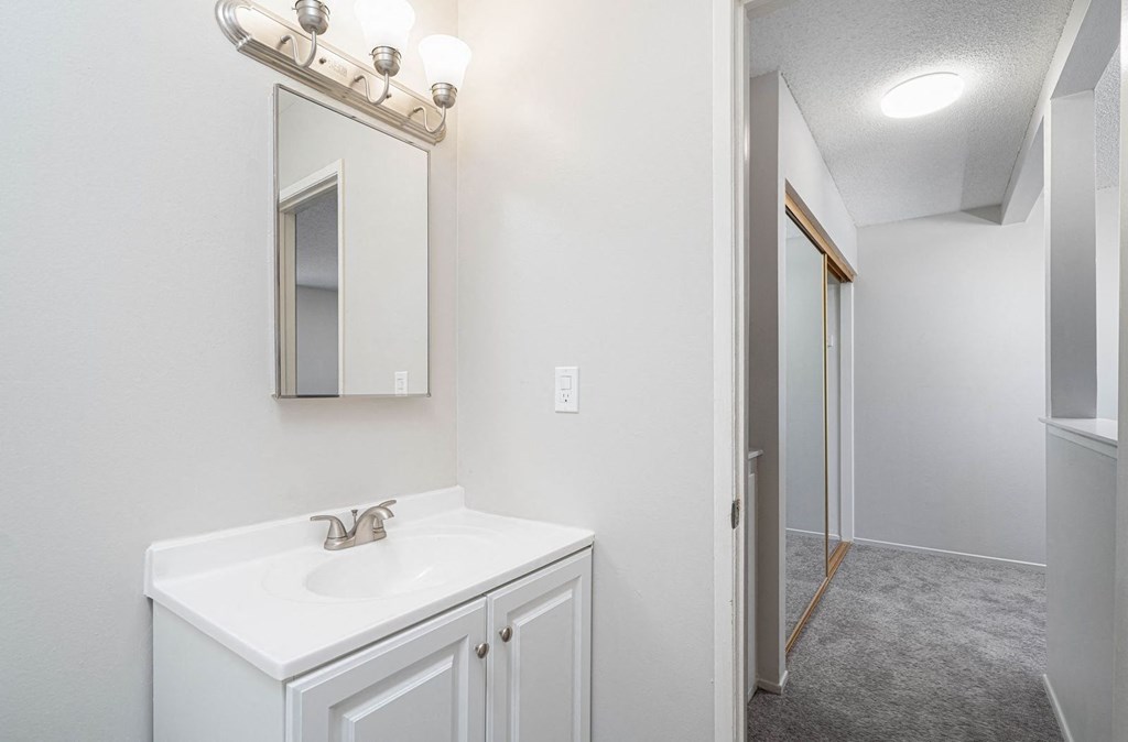 bathroom sink and mirror