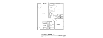 a floor plan of unit b 2