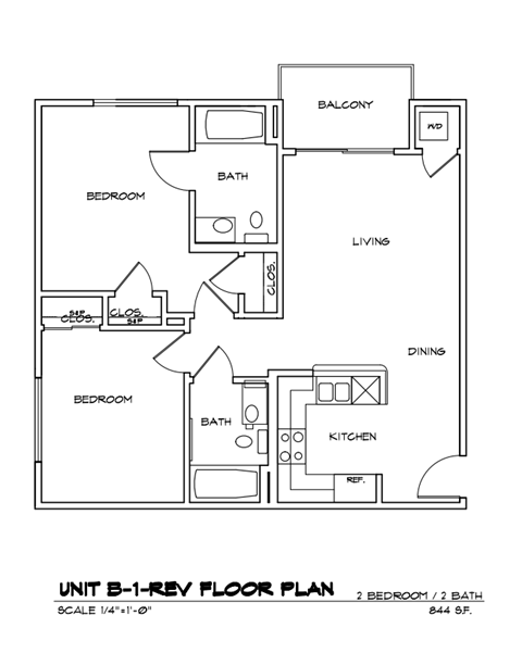a floor plan of unit b